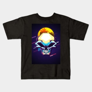 Skull retro80s Kids T-Shirt